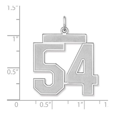 Sterling Silver Number 54 Charm – view 2