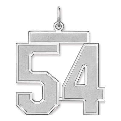 Sterling Silver Number 54 Charm