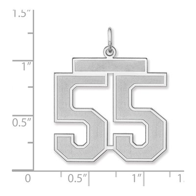 Sterling Silver Number 55 Charm – view 2