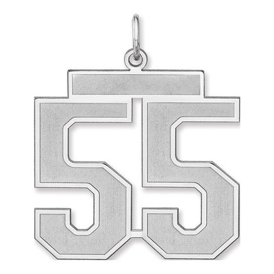 Sterling Silver Number 55 Charm
