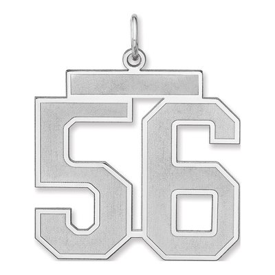Sterling Silver Number 56 Charm Pendant