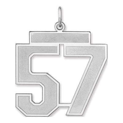 Sterling Silver Number 57 Charm