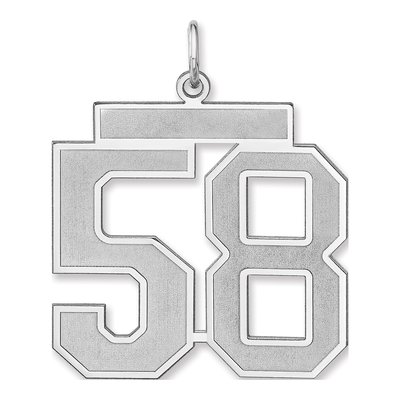 Sterling Silver Number 58 Charm