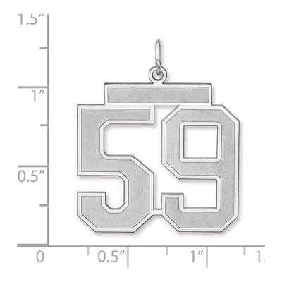 Sterling Silver Number 59 Charm – view 2