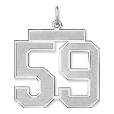 Sterling Silver Number 59 Charm