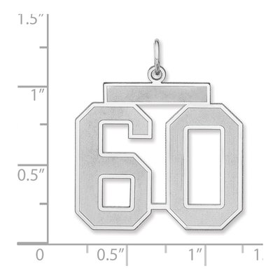 Sterling Silver Number 60 Charm – view 2