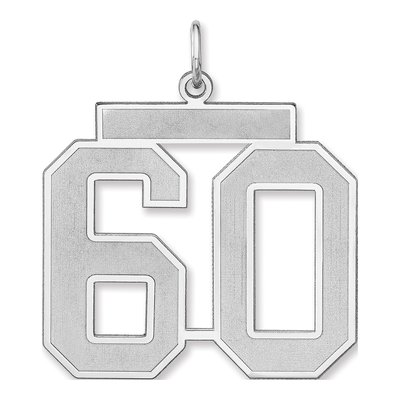 Sterling Silver Number 60 Charm