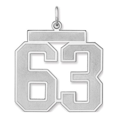 Sterling Silver Number 63 Charm