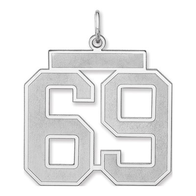 Sterling Silver Number 69 Charm