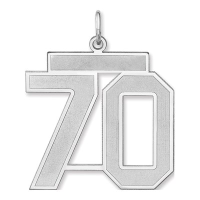 Sterling Silver Number 70 Charm