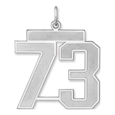 Sterling Silver Number 73 Charm