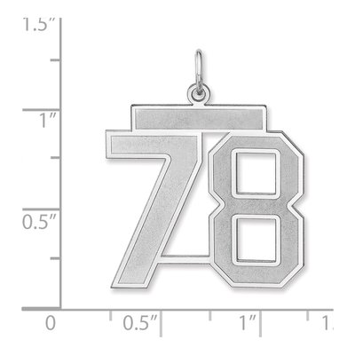 Sterling Silver Number 78 Charm – view 2