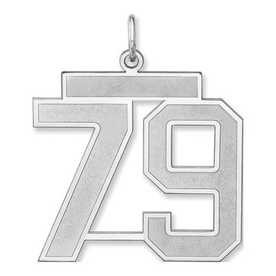 Sterling Silver Number 79 Charm
