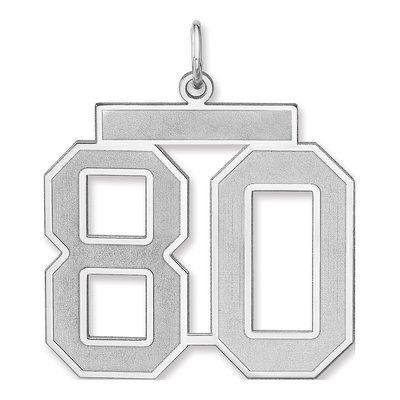 Sterling Silver Number 80 Charm