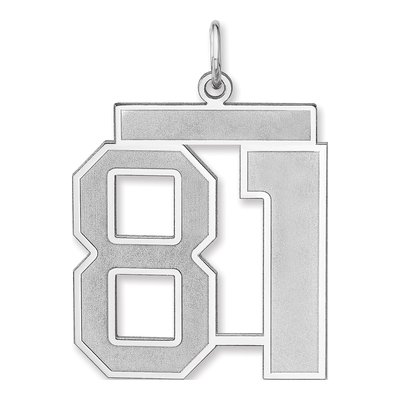 Sterling Silver Number 81 Charm