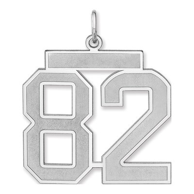 Sterling Silver Number 82 Charm