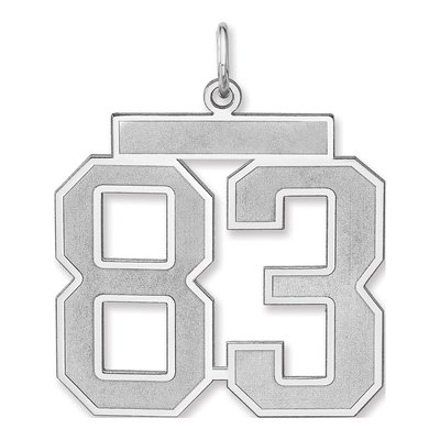 Sterling Silver Number 83 Charm