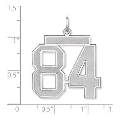 Sterling Silver Number 84 Charm – view 2