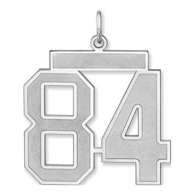 Sterling Silver Number 84 Charm