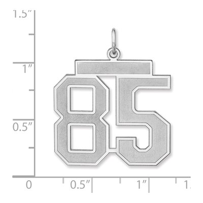 Sterling Silver Number 85 Charm – view 2