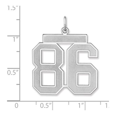 Sterling Silver Number 86 Charm – view 2
