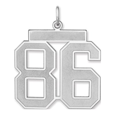 Sterling Silver Number 86 Charm