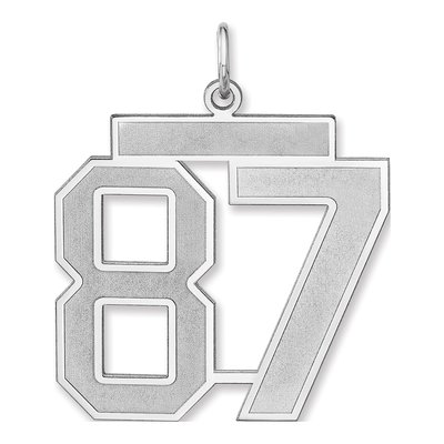 Sterling Silver Number 87 Charm