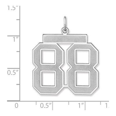 Sterling Silver Number 88 Charm – view 2