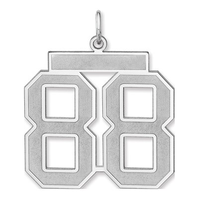 Sterling Silver Number 88 Charm