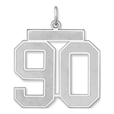 Sterling Silver Number 90 Charm