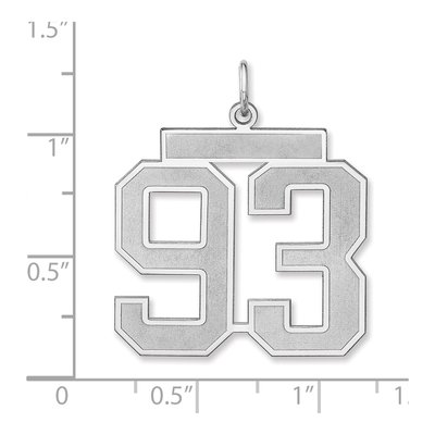 Sterling Silver Number 93 Charm – view 2