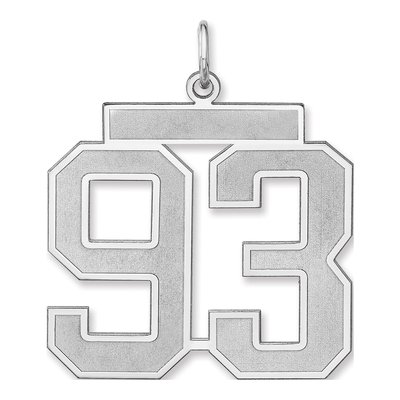 Sterling Silver Number 93 Charm