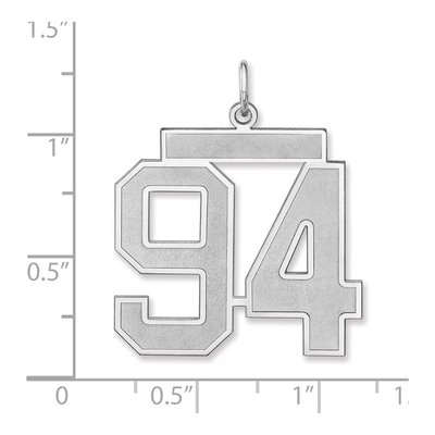 Sterling Silver Number 94 Charm – view 2