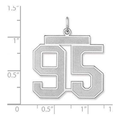 Sterling Silver Number 95 Charm – view 2