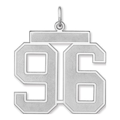 Sterling Silver Number 96 Charm