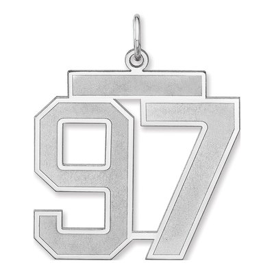 Sterling Silver Number 97 Charm