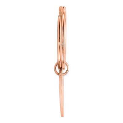 Sterling Silver Rose Gold-Plated Heart Key Ring – view 2