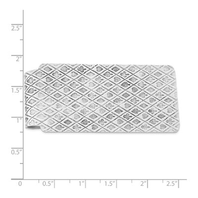 Sterling Silver Rhodium-Plated Money Clip for Men – view 3