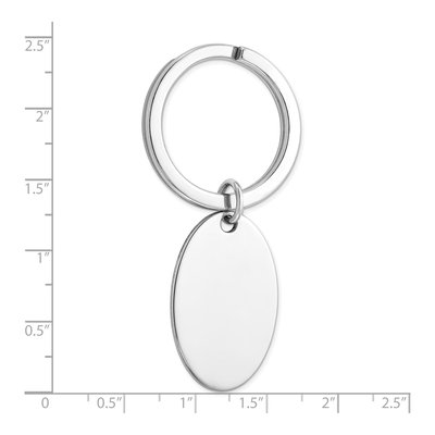 Sterling Silver Oval Key Ring – view 4