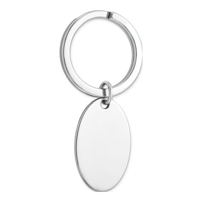 Sterling Silver Oval Key Ring