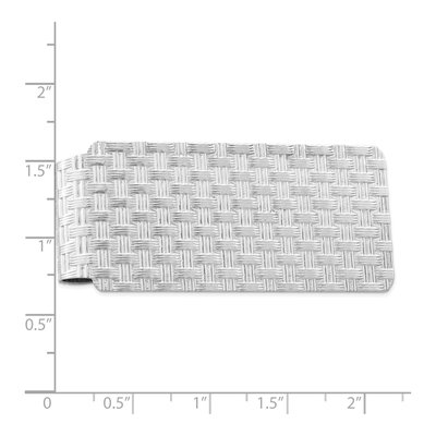 Men's Sterling Silver Patterned Money Clip – view 3