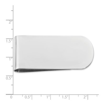 Sterling Silver Rhodium-Plated Money Clip for Men – view 3