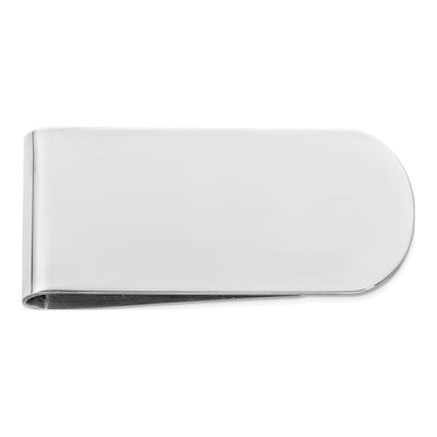 Sterling Silver Rhodium-Plated Money Clip for Men