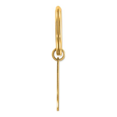 Sterling Silver Gold-Plated Oval Key Ring – view 2