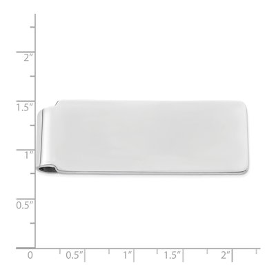 Sterling Silver Rhodium-Plated Money Clip for Men – view 3