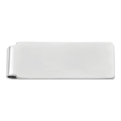 Sterling Silver Rhodium-Plated Money Clip for Men