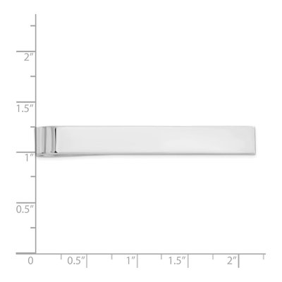 Sterling Silver Rhodium-Plated Tie Bar for Men – view 3