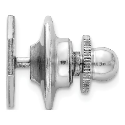 Sterling Silver Rhodium-Plated Men's Tie Tac – view 3