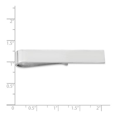Men's Sterling Silver Rhodium Tie Bar, Engravable – view 3