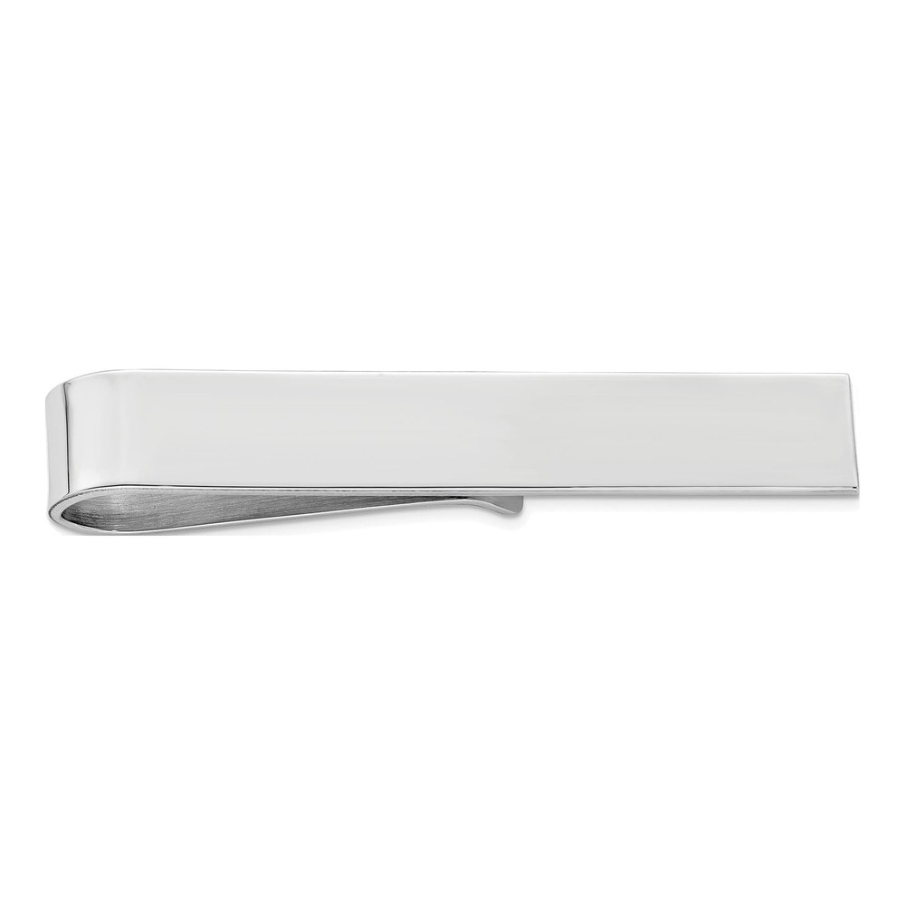 Men's Sterling Silver Rhodium Tie Bar, Engravable